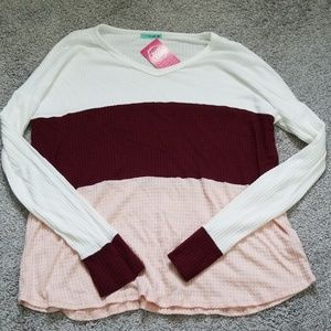 Color block knit top from Closet Candy Boutique